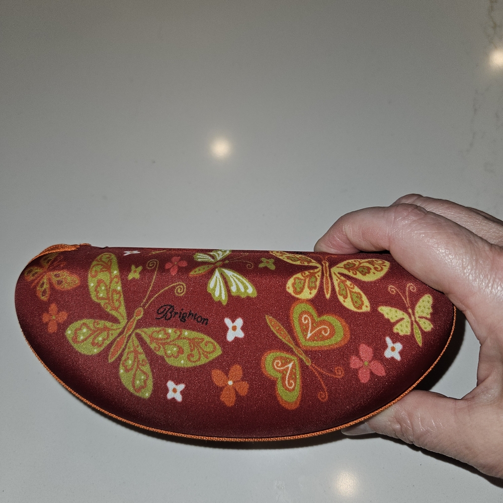 Brighton Butterfly Glasses Case - Red and Green
